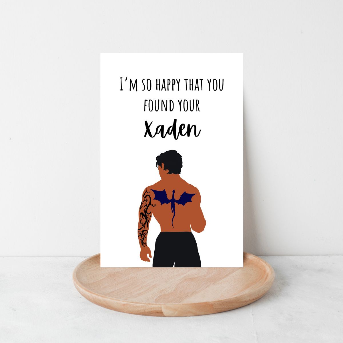 Xaden Riorson Greeting Card, Funny Bookish Wedding or Bridal Shower Card for Her, Book Lover Gift, Fourth Wing Inspired Personalized Card