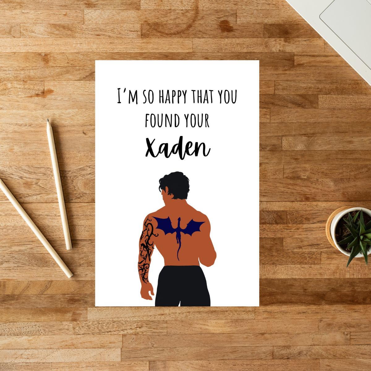 Xaden Riorson Greeting Card, Funny Bookish Wedding or Bridal Shower Card for Her, Book Lover Gift, Fourth Wing Inspired Personalized Card
