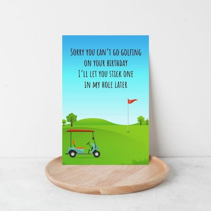 Funny Golf Birthday Card
