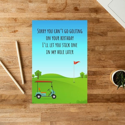 Funny Golf Birthday Card