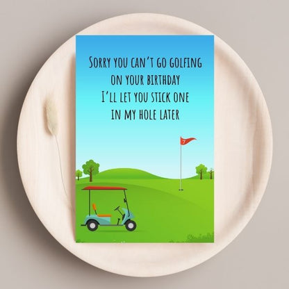 Funny Golf Birthday Card