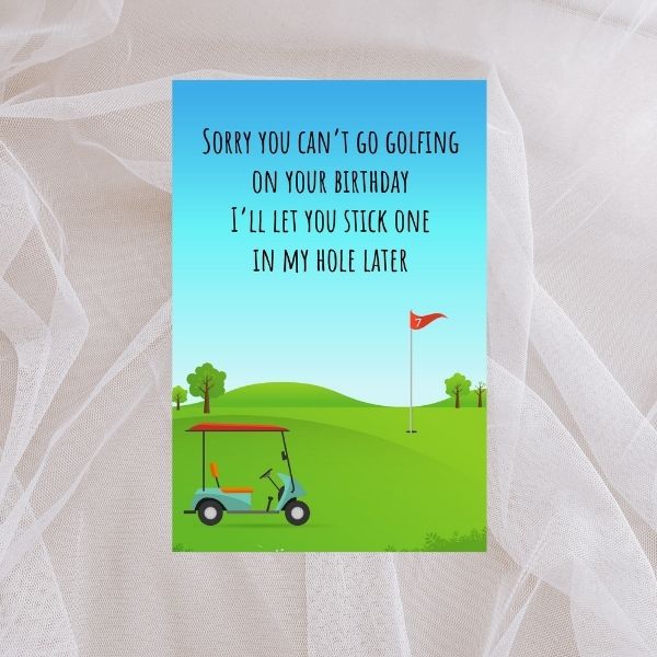 Funny Golf Birthday Card