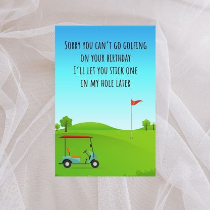 Funny Golf Birthday Card