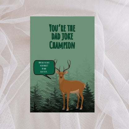 Funny Deer Dad Joke Father's Day Greeting Card