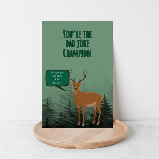 Funny Deer Dad Joke Father's Day Greeting Card