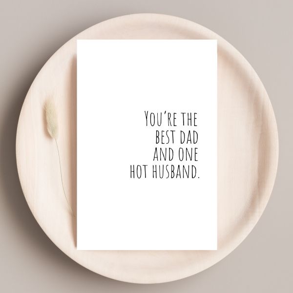 Funny Father's Day card for Hot Dad