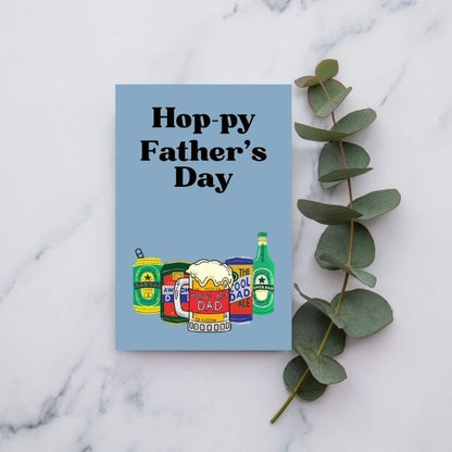 Hop-py Father’s Day Card 🍻 | Funny Beer Greeting Card for Dad