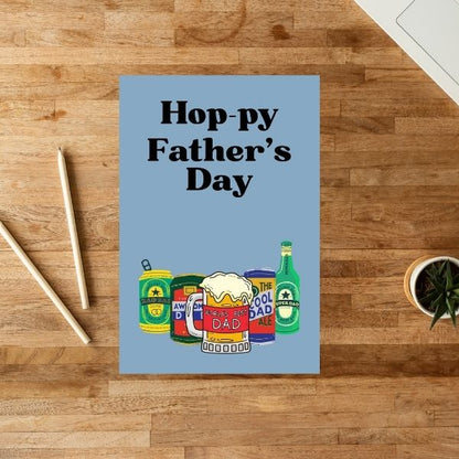 Hop-py Father’s Day Card 🍻 | Funny Beer Greeting Card for Dad