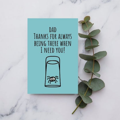 Funny Father’s Day Card 😂 | Thanks for Always Saving Me From Spiders!
