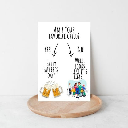 Funny Father’s Day Card 😂 | Am I Your Favorite Child? Yes or No – Circle One!