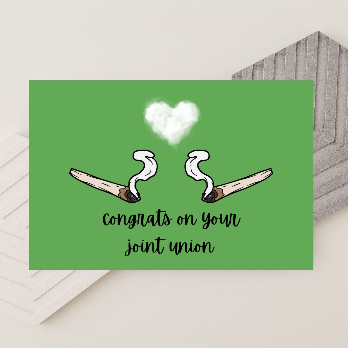 Congrats on Your Joint Union Wedding Card, Greeting Card, Engagement Card, Funny Weed Wedding Card, Pot Wedding Card, Marijuana Card, Weed