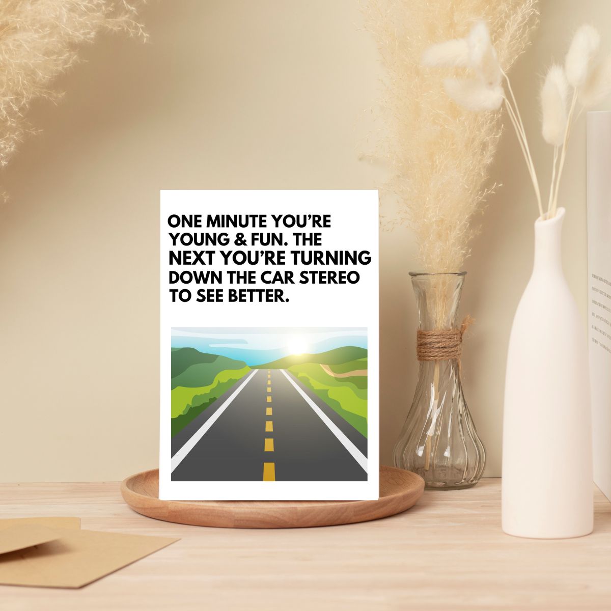 Funny Birthday Card 😂 | You Know You’re Old When You Turn Down the Radio to See Better