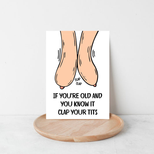Funny Birthday Card 😂 | If You’re Old and You Know It, Clap Your Tits!