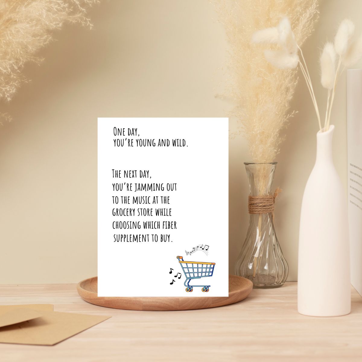 Relatable Birthday Card 🛒 | Grocery Store Aisles Hit Different with Headphones In!