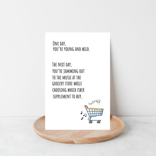 Relatable Birthday Card 🛒 | Grocery Store Aisles Hit Different with Headphones In!