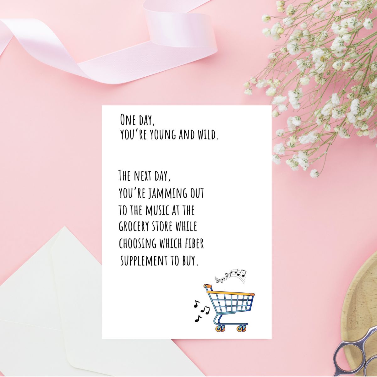 Relatable Birthday Card 🛒 | Grocery Store Aisles Hit Different with Headphones In!