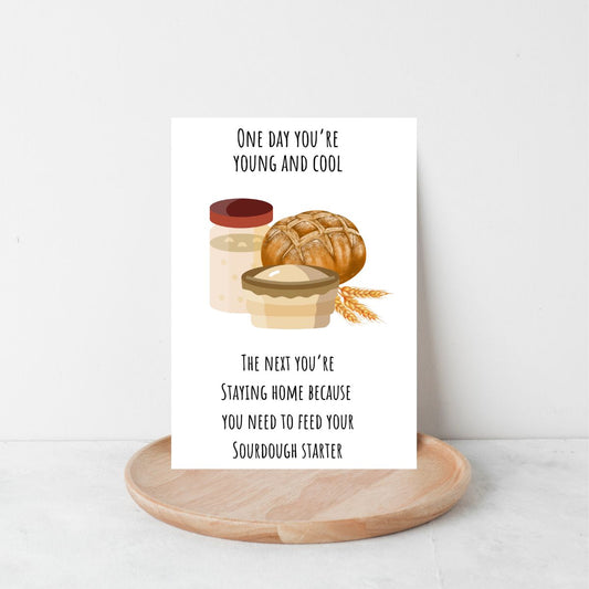 Funny Sourdough Starter Birthday Card