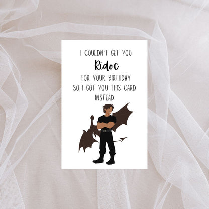 Ridoc Birthday Greeting Card, Fourth Wing Birthday Card, Cute Birthday Card for Her, Bookish Birthday Card, Booktok
