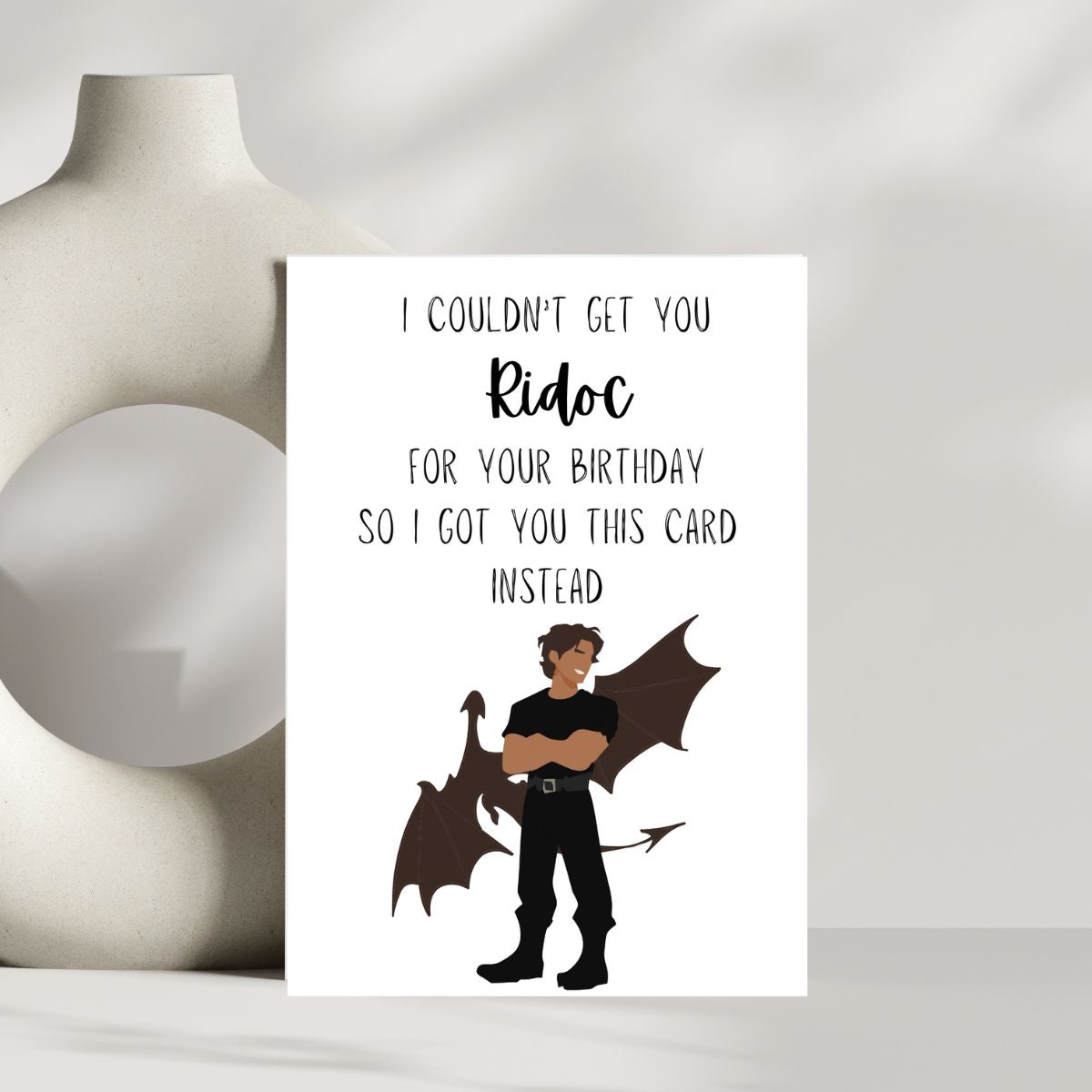Ridoc Birthday Greeting Card, Fourth Wing Birthday Card, Cute Birthday Card for Her, Bookish Birthday Card, Booktok