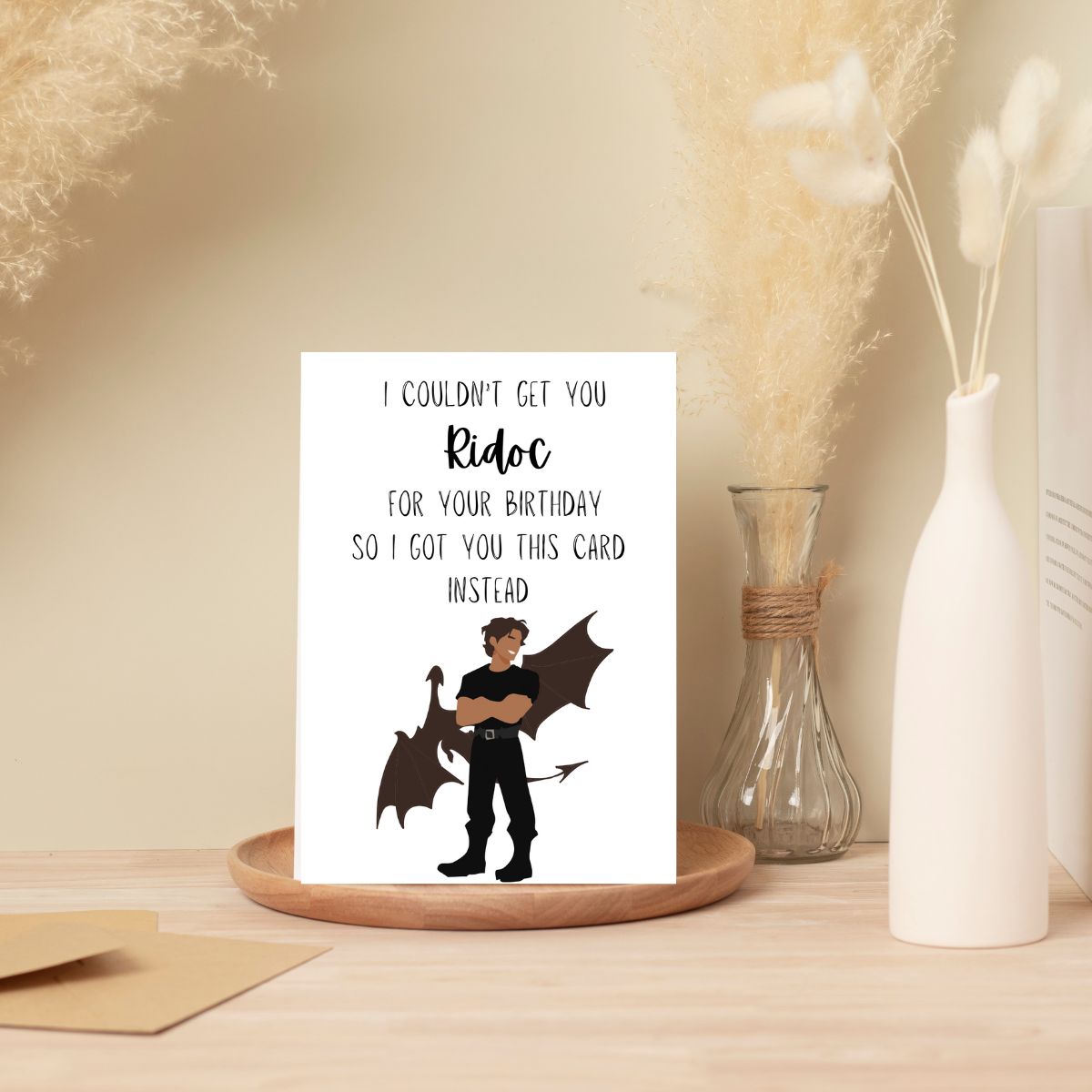 Ridoc Birthday Greeting Card, Fourth Wing Birthday Card, Cute Birthday Card for Her, Bookish Birthday Card, Booktok