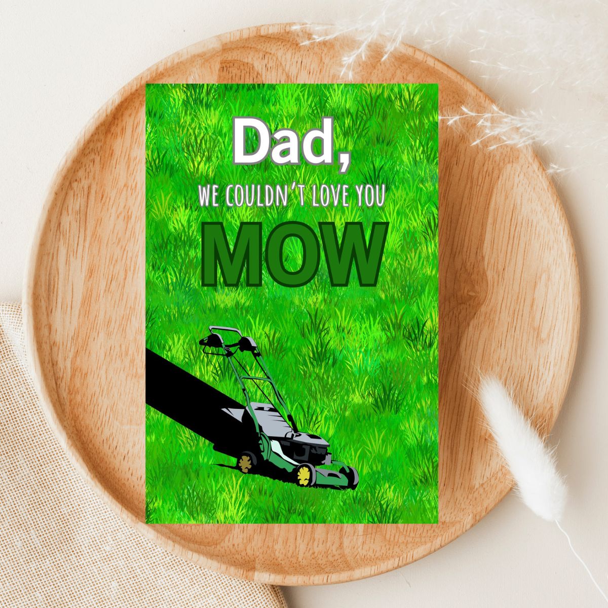 "Funny Father’s Day Card 🚜 | We Couldn’t Love You Mow – Lawn Pun for Dad!