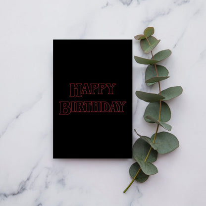 Stranger Things Birthday Card 🎂 | Inspired by Hawkins & the Upside Down!