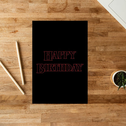 Stranger Things Birthday Card 🎂 | Inspired by Hawkins & the Upside Down!