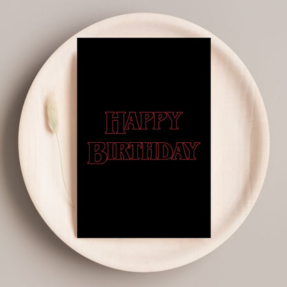 Stranger Things Birthday Card 🎂 | Inspired by Hawkins & the Upside Down!