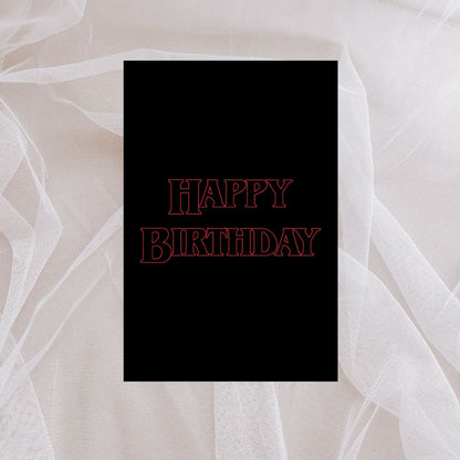 Stranger Things Birthday Card 🎂 | Inspired by Hawkins & the Upside Down!