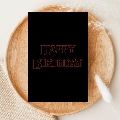 Stranger Things Birthday Card 🎂 | Inspired by Hawkins & the Upside Down!