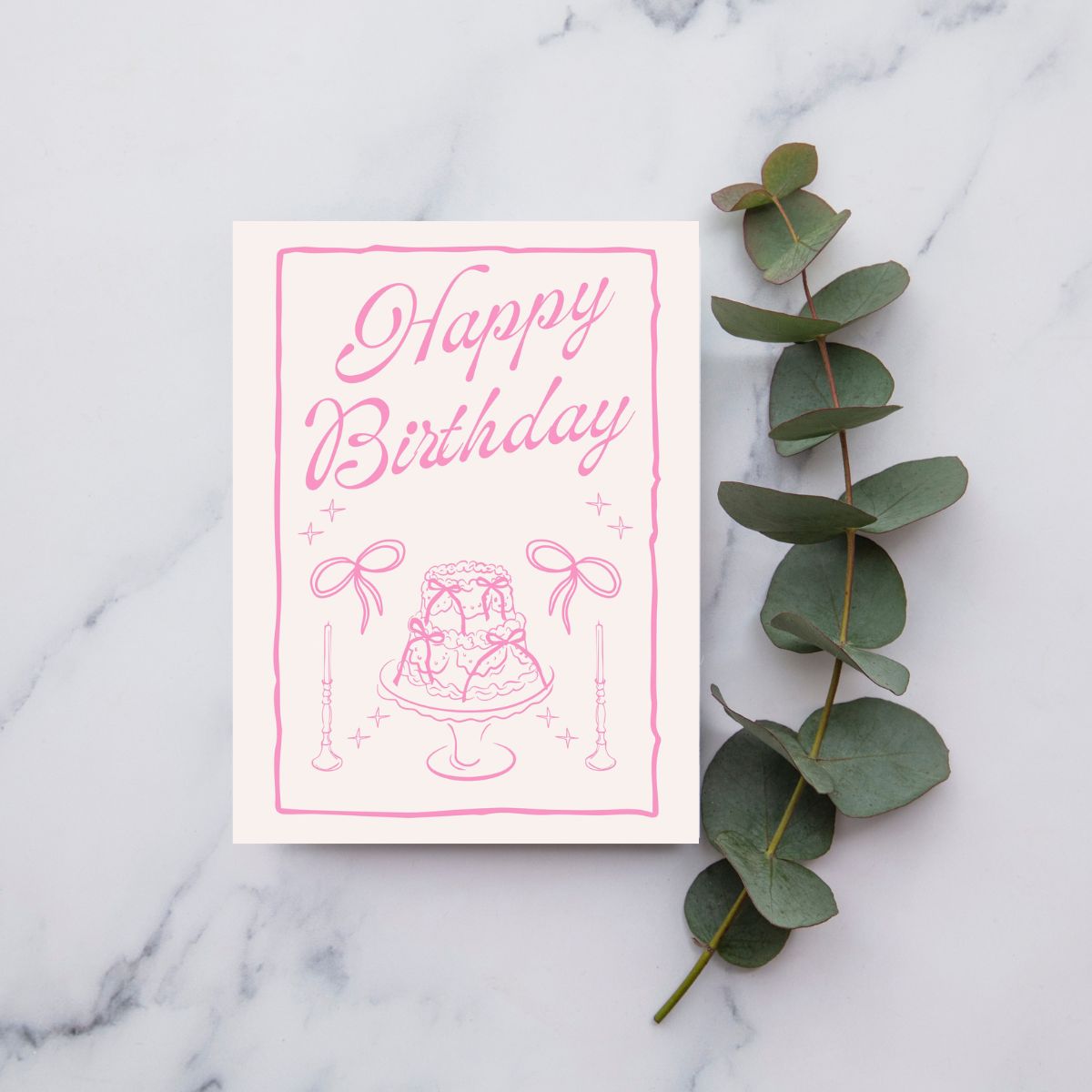 Cutesy Pink Birthday Card 🎀 | Girlie, Adorable & Full of Bows and Cake!