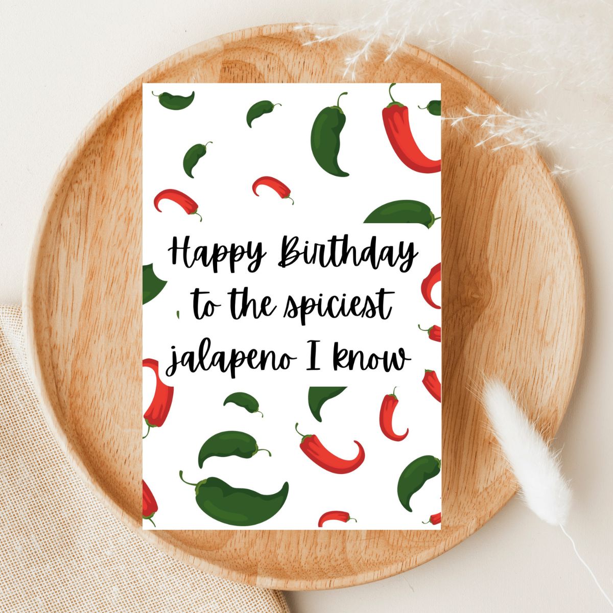 Funny Birthday Card 🌶️ | Happy Birthday to the Spiciest Jalapeño I Know!