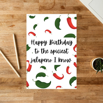 Funny Birthday Card 🌶️ | Happy Birthday to the Spiciest Jalapeño I Know!