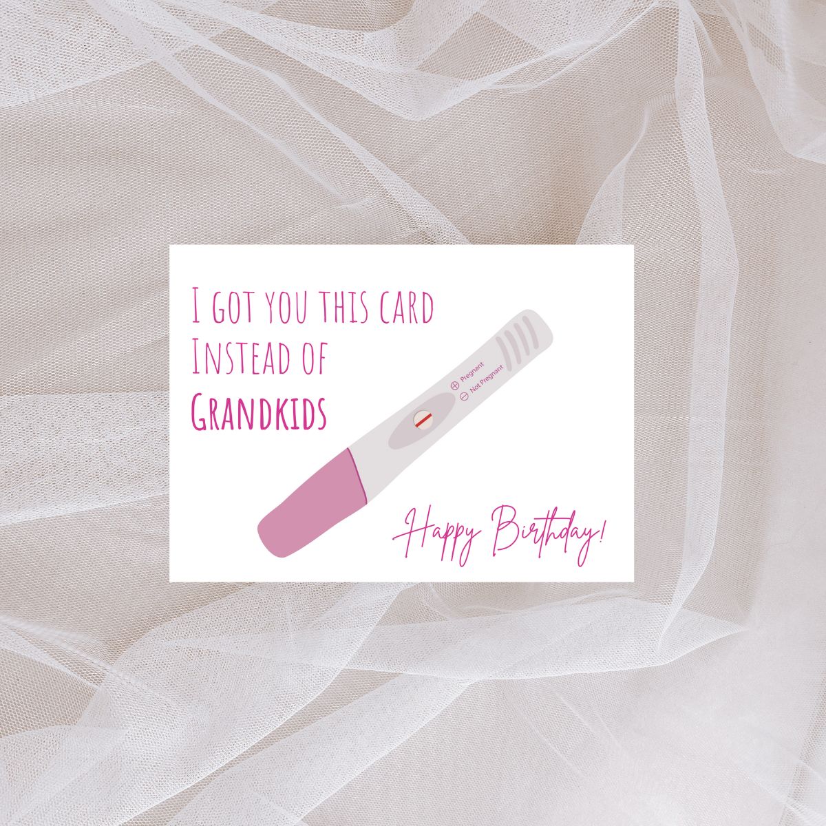 I Got You This Card Instead Of Grandkids, Funny Birthday Card, Rude Greeting, Hilarious Gift, Humorous Card