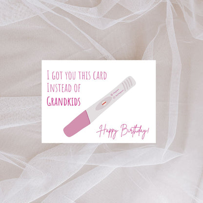 I Got You This Card Instead Of Grandkids, Funny Birthday Card, Rude Greeting, Hilarious Gift, Humorous Card
