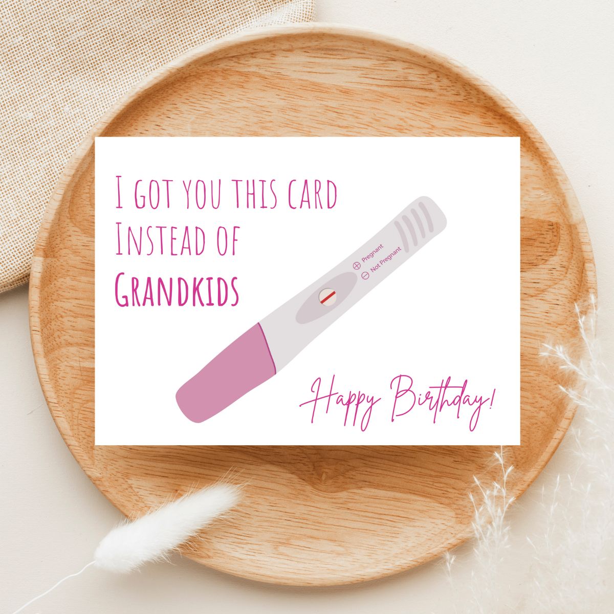 I Got You This Card Instead Of Grandkids, Funny Birthday Card, Rude Greeting, Hilarious Gift, Humorous Card