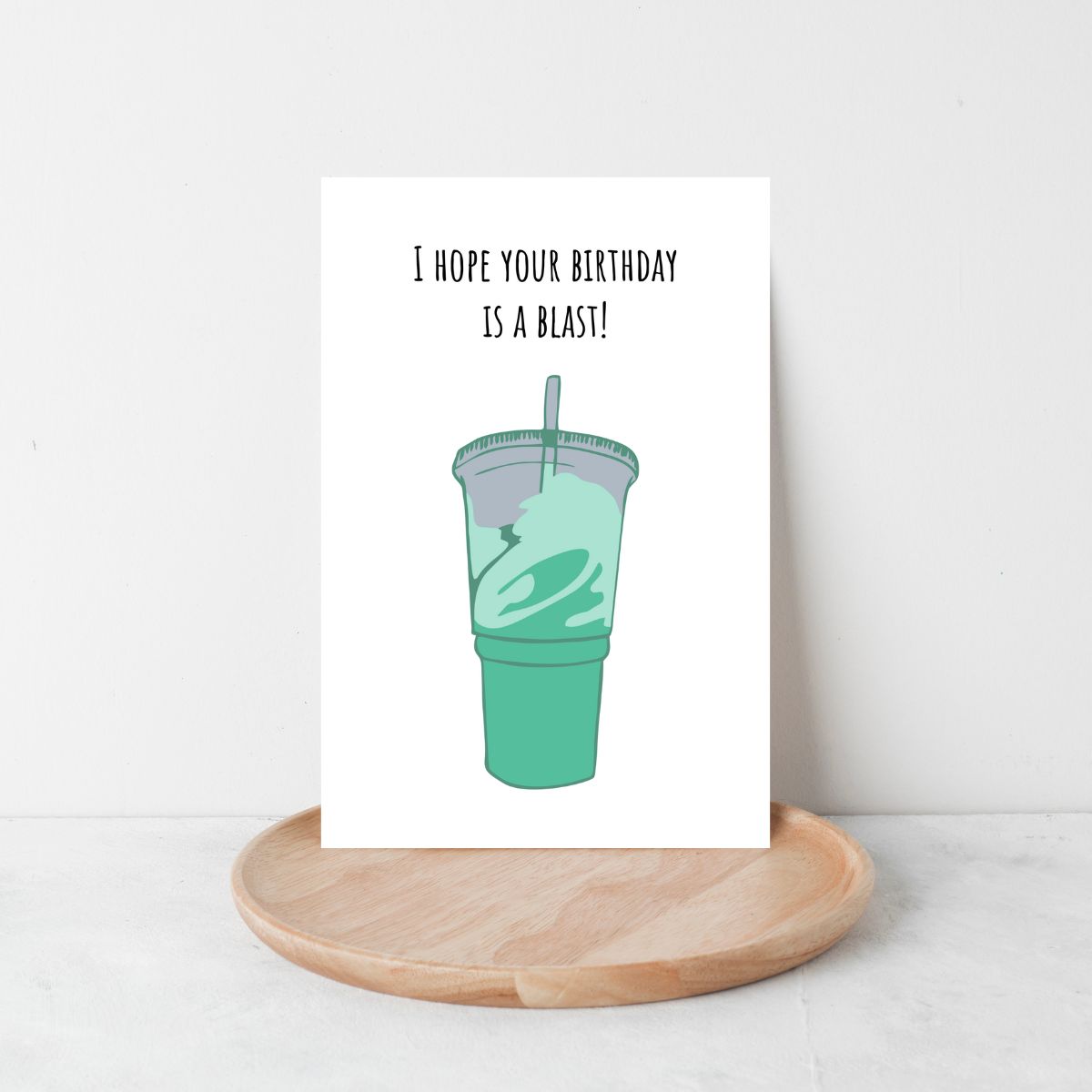 Funny Baja Blast Birthday Card 💥 | “Hope Your Birthday Is a Blast” Greeting Card for Taco Bell Lovers | 4x6 Card with Envelope