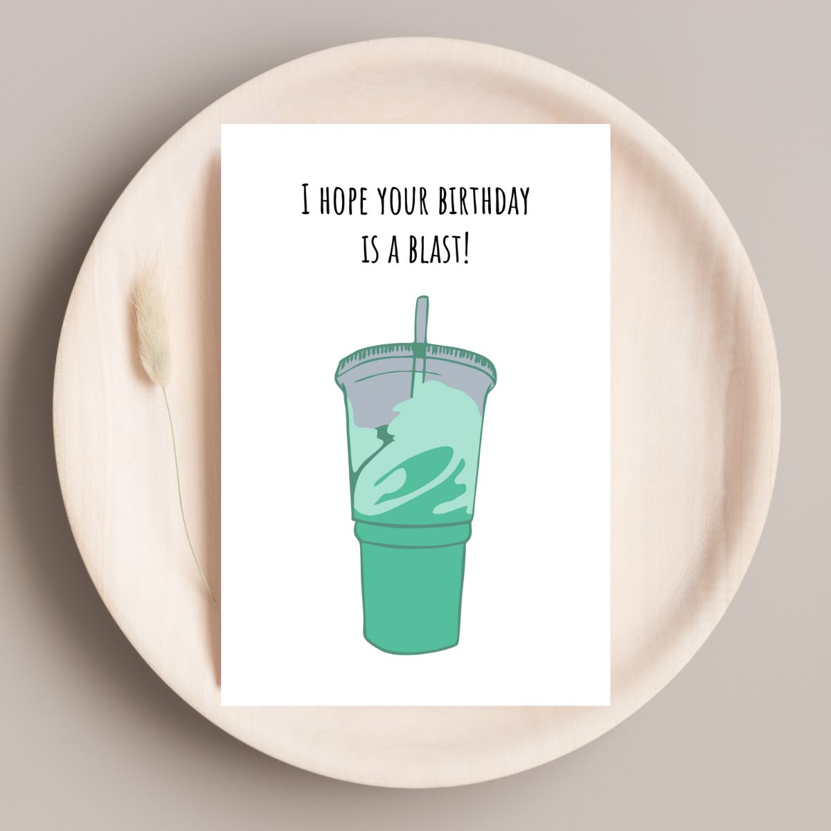Funny Baja Blast Birthday Card 💥 | “Hope Your Birthday Is a Blast” Greeting Card for Taco Bell Lovers | 4x6 Card with Envelope
