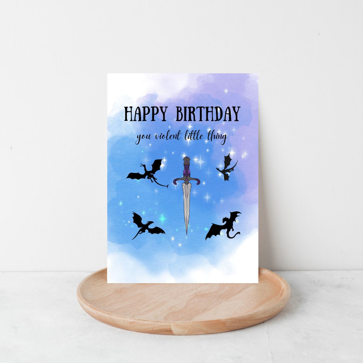 Violent Little Thing Bookish Funny Birthday Card for her